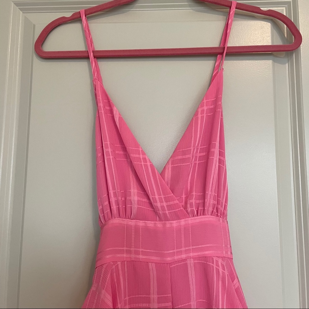 Pink Lily Hot Pink V-Neck Ruffle Tie-Waist Romper - Picture 5 of 7